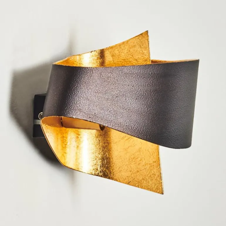 Applique murale Padua Brun doré, 2 lumières