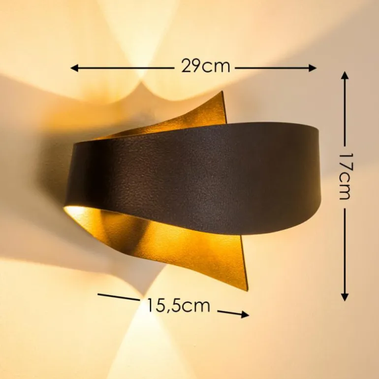 Applique murale Padua LED Brun, 2 lumières