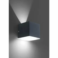 Applique murale Paul Neuhaus Q-AMIN LED Anthracite, 1 lumière, Télécommandes, Changeur de couleurs