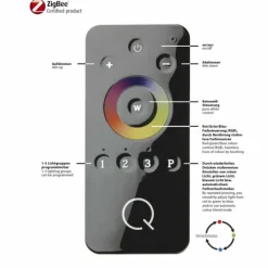 Applique murale Paul Neuhaus Q-AMIN LED Anthracite, 1 lumière, Télécommandes, Changeur de couleurs