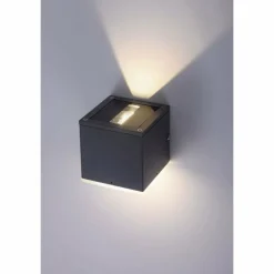 Applique murale Paul Neuhaus Q-AMIN LED Anthracite, 1 lumière, Télécommandes, Changeur de couleurs