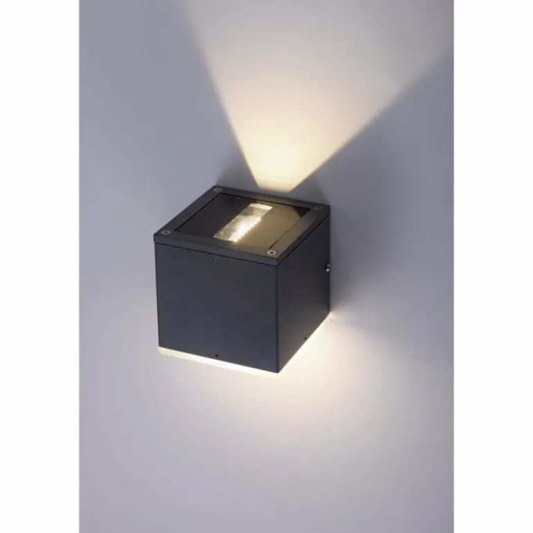 Applique murale Paul Neuhaus Q-AMIN LED Anthracite, 1 lumière, Télécommandes, Changeur de couleurs