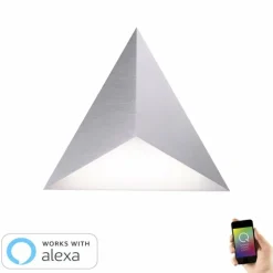 Applique murale Paul Neuhaus Neuhaus Q-TETRA MASTER LED Nickel mat, 1 lumière, Télécommandes, Changeur de couleurs