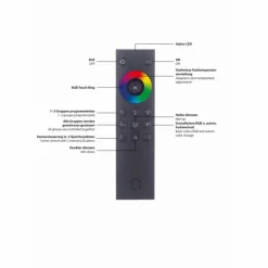 Applique murale Paul Neuhaus Neuhaus Q-TETRA MASTER LED Nickel mat, 1 lumière, Télécommandes, Changeur de couleurs