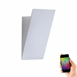 Applique murale Paul Neuhaus Q-WEDGE LED Aluminium, 1 lumière, Télécommandes, Changeur de couleurs
