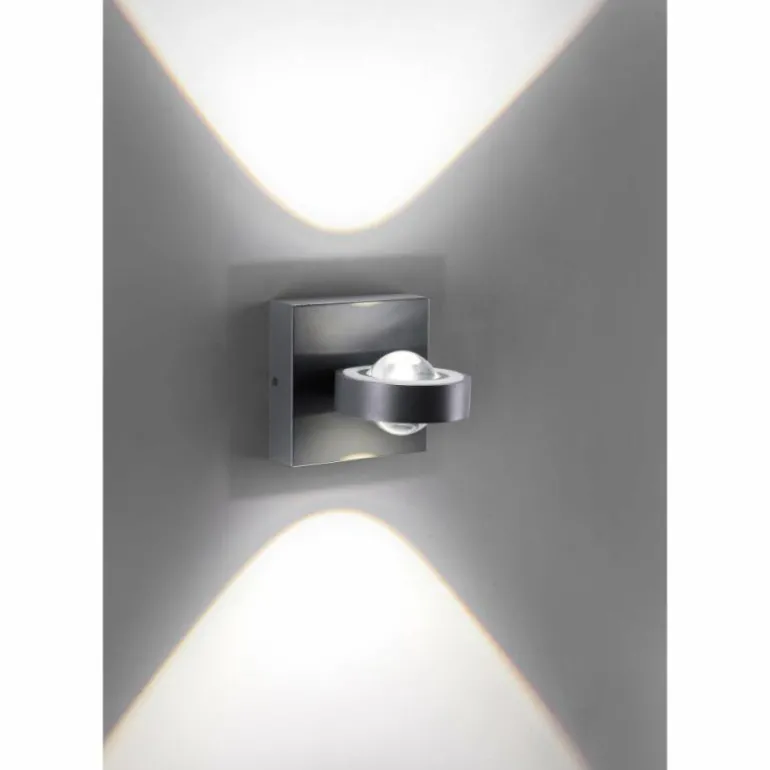 Applique murale Paul Neuhaus Q-MIA LED Anthracite, 2 lumières, Télécommandes