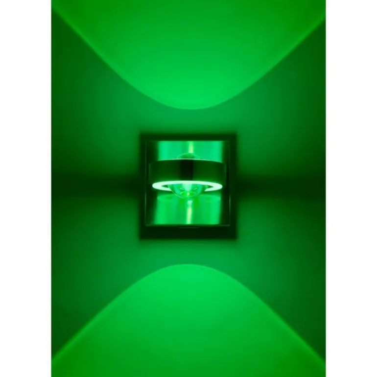 Applique murale Paul Neuhaus Q-MIA LED Argenté, 2 lumières, Télécommandes, Changeur de couleurs