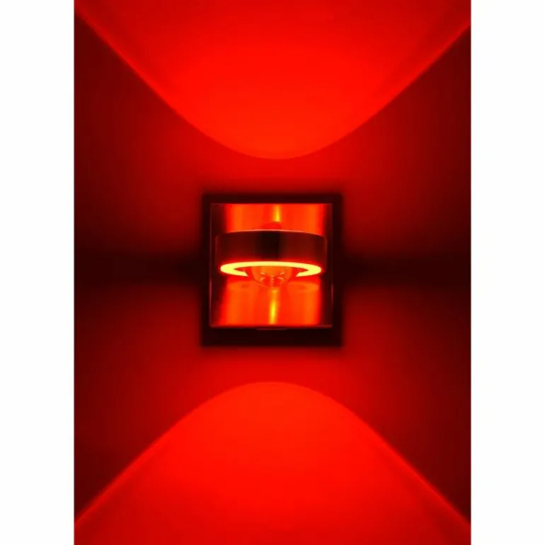 Applique murale Paul Neuhaus Q-MIA LED Argenté, 2 lumières, Télécommandes, Changeur de couleurs