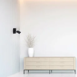 Applique murale Paul Neuhaus PURE-MIRA LED Noir, 2 lumières, Télécommandes