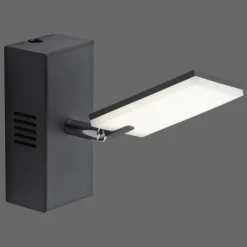 Applique murale Paul Neuhaus PURE-MIRA LED Noir, 2 lumières, Télécommandes