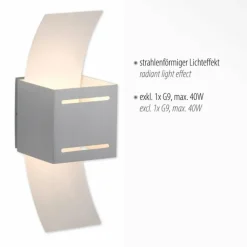 Applique murale Paul Neuhaus ORMA Aluminium, 1 lumière