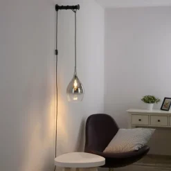 Applique murale Paul Neuhaus PILUA Noir, 1 lumière