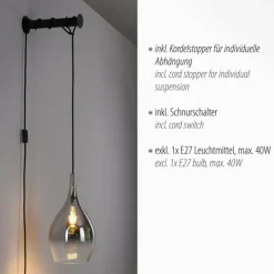 Applique murale Paul Neuhaus PILUA Noir, 1 lumière