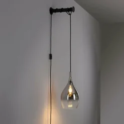 Applique murale Paul Neuhaus PILUA Noir, 1 lumière