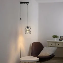 Applique murale Paul Neuhaus PILUA Noir, 1 lumière