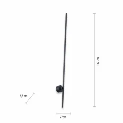 Applique murale Paul Neuhaus PURE-GRAFO LED Noir, 1 lumière