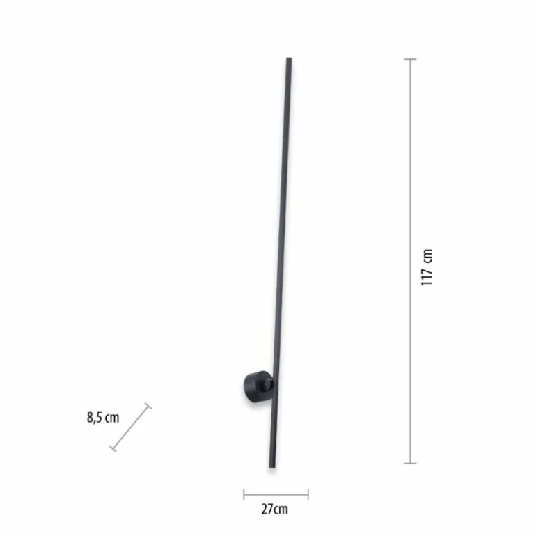 Applique murale Paul Neuhaus PURE-GRAFO LED Noir, 1 lumière