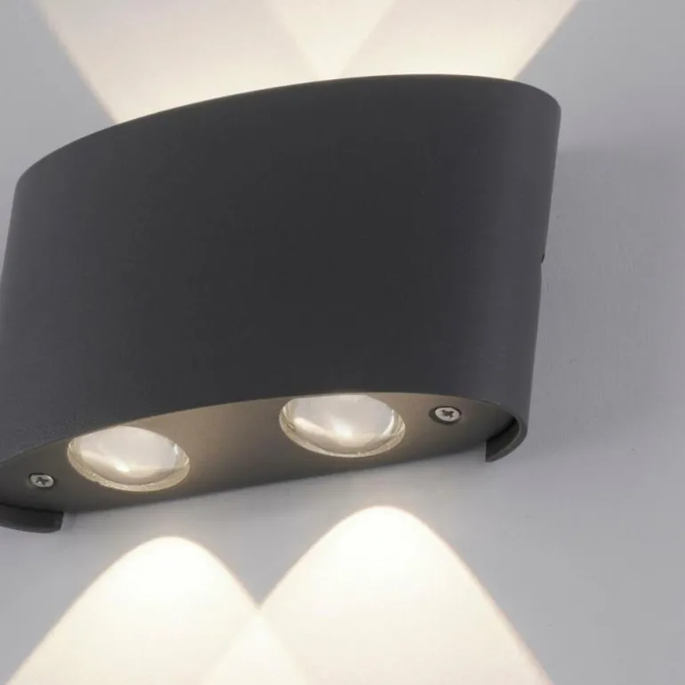 Applique murale Paul Neuhaus CARLO LED Anthracite, 4 lumières