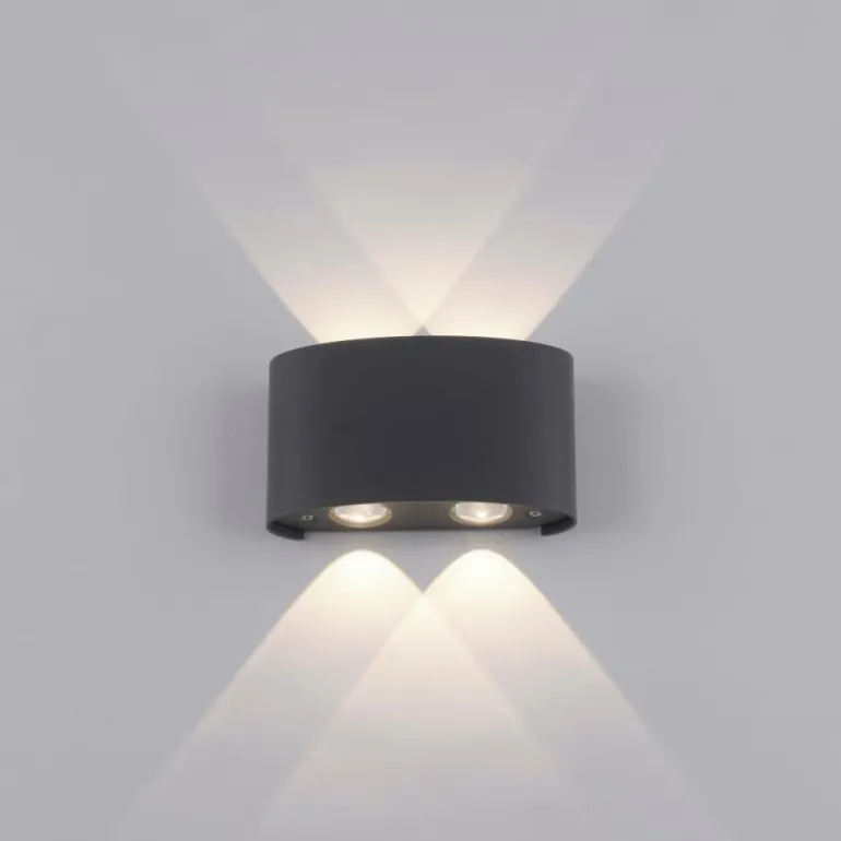 Applique murale Paul Neuhaus CARLO LED Anthracite, 4 lumières