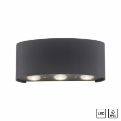 Applique murale Paul Neuhaus CARLO LED Anthracite, 6 lumières