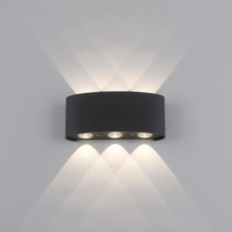 Applique murale Paul Neuhaus CARLO LED Anthracite, 6 lumières