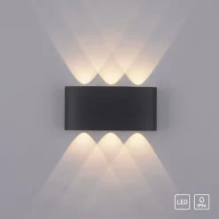Applique murale Paul Neuhaus CARLO LED Anthracite, 6 lumières