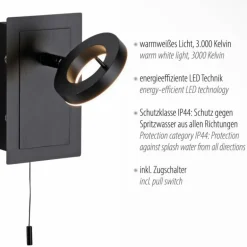 Applique murale Paul Neuhaus SILEDA Anthracite, 1 lumière