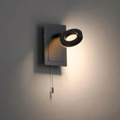 Applique murale Paul Neuhaus SILEDA Anthracite, 1 lumière