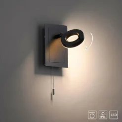 Applique murale Paul Neuhaus SILEDA Anthracite, 1 lumière