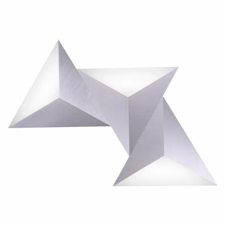 Applique murale Paul Neuhaus Q-TETRA LED Aluminium, 3 lumières, Télécommandes, Changeur de couleurs