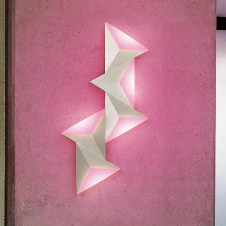 Applique murale Paul Neuhaus Q-TETRA LED Aluminium, 5 lumières, Télécommandes, Changeur de couleurs