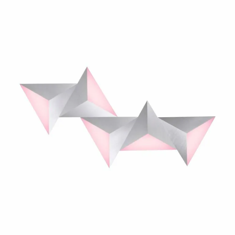 Applique murale Paul Neuhaus Q-TETRA LED Aluminium, 5 lumières, Télécommandes, Changeur de couleurs