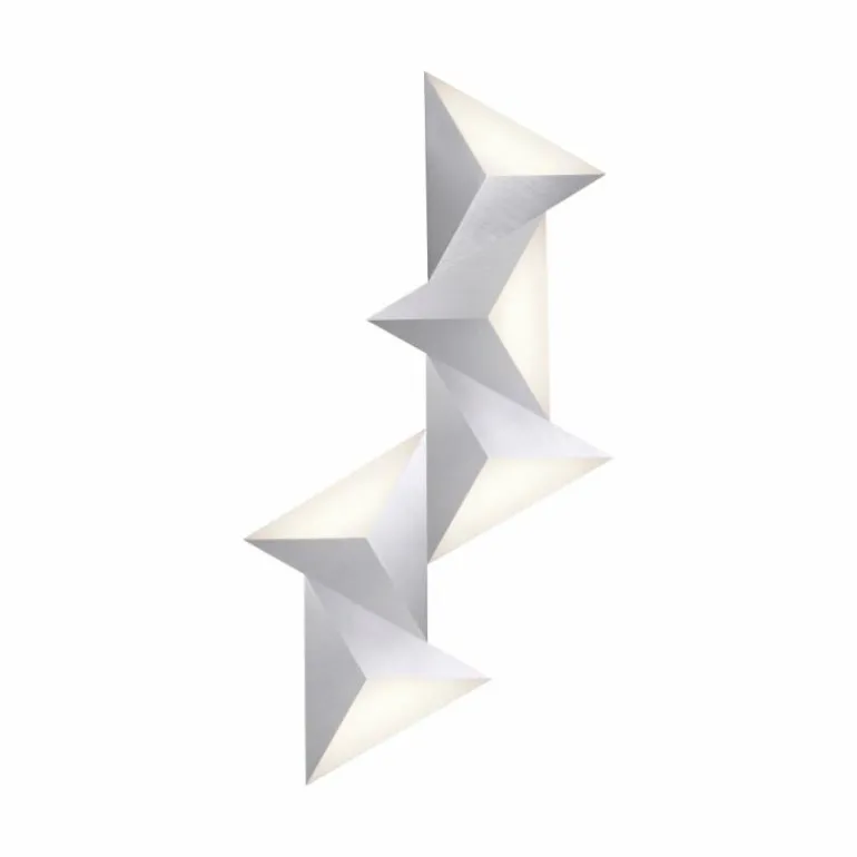 Applique murale Paul Neuhaus Q-TETRA LED Aluminium, 5 lumières, Télécommandes, Changeur de couleurs