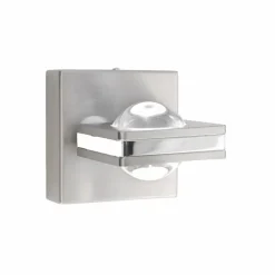 Applique Murale Paul Neuhaus Q-Fisheye LED Acier inoxydable, 2 lumières, Télécommandes, Changeur de couleurs