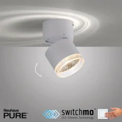 Applique murale Paul Neuhaus PURE-NOLA LED Blanc, 1 lumière