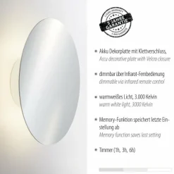 Applique murale Paul Neuhaus AKKU PUNTUA LED Blanc, 1 lumière, Télécommandes