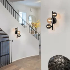 Applique murale Paul-Neuhaus POPSICLE LED Noir, 3 lumières