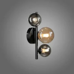 Applique murale Paul-Neuhaus POPSICLE LED Noir, 3 lumières