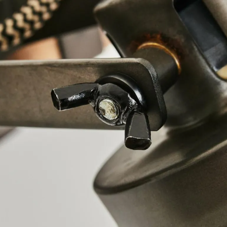 Applique murale Pehefito Gris, Bois foncé, Noir, 1 lumière