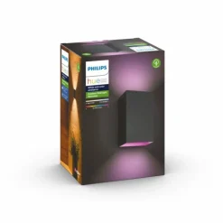 Applique murale Philips Hue White & Color Ambiance Resonate LED Noir, 2 lumières