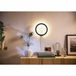 Applique murale Philips Hue Sana LED Noir, 1 lumière, Changeur de couleurs