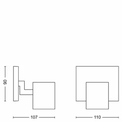 Applique murale Philips myLiving Runner Noir, 1 lumière