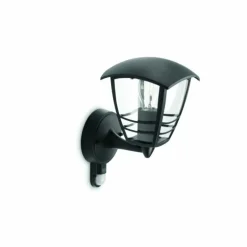 Applique murale Philips myGarden CREEK Noir, 1 lumière, Détecteur de mouvement