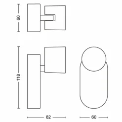 Applique murale Philips Star LED Noir, 1 lumière