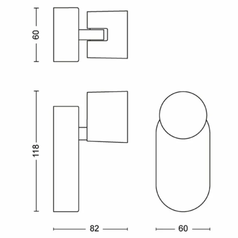 Applique murale Philips Star LED Noir, 1 lumière