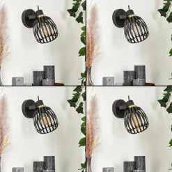 Applique murale Pocho Laiton, Noir, 1 lumière