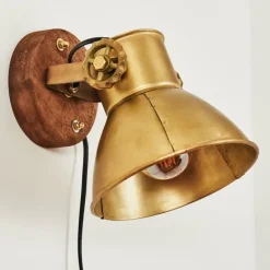 Applique murale Porcia Bois foncé, 1 lumière