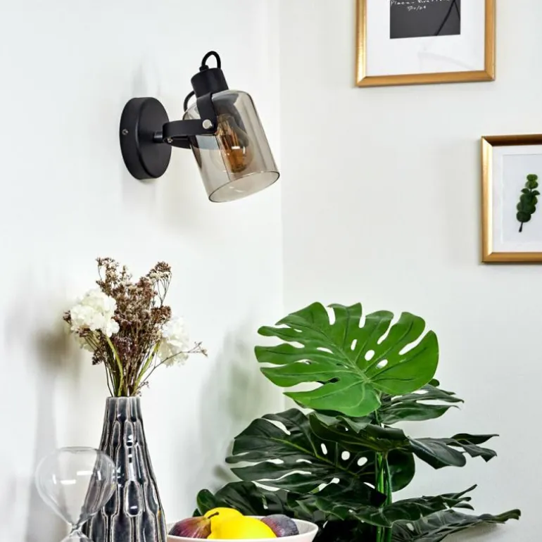 Applique murale Quieri Noir, 1 lumière