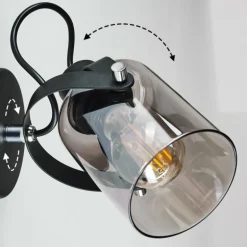 Applique murale Quieri Noir, 1 lumière