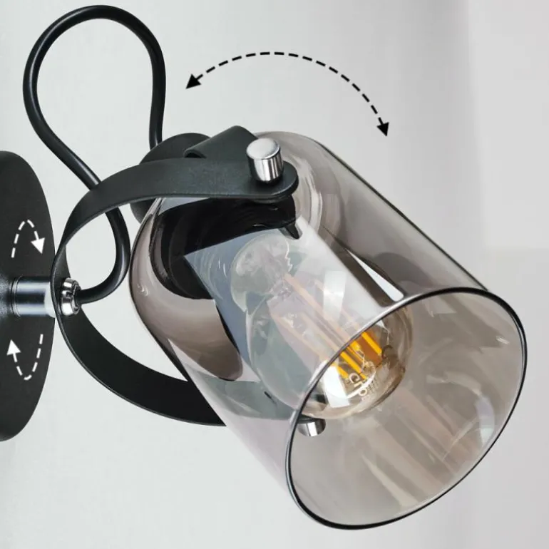 Applique murale Quieri Noir, 1 lumière